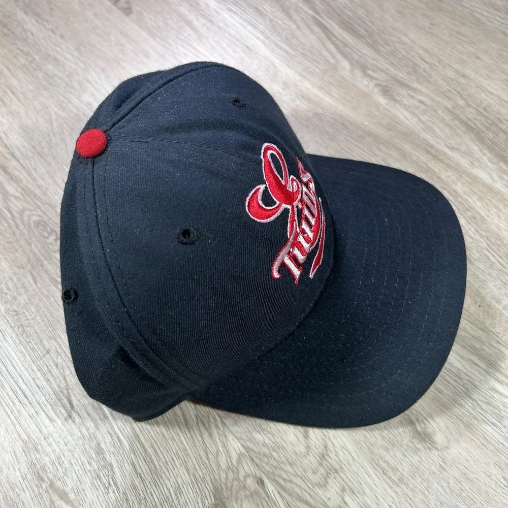 VTG‎ New Era Pro Elizabethton Twins Snapback Hat MiLB Baseball Blue Wool Cap USA